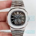 Replica Patek Philippe Nautilus Stainless Steel Black Dial Watch - Swiss Grade